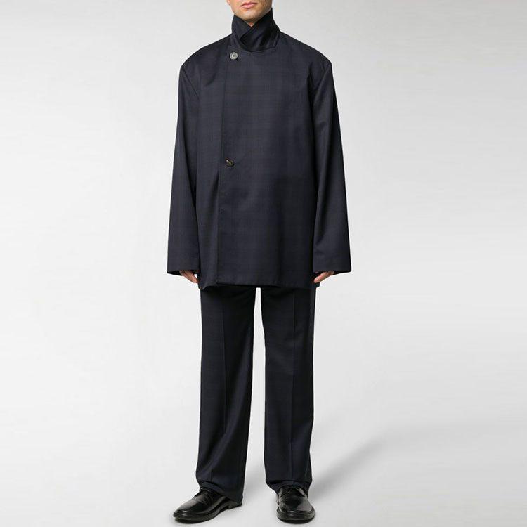 Balenciaga FW21 Coat Men's Dark Blue 601167TGT014100