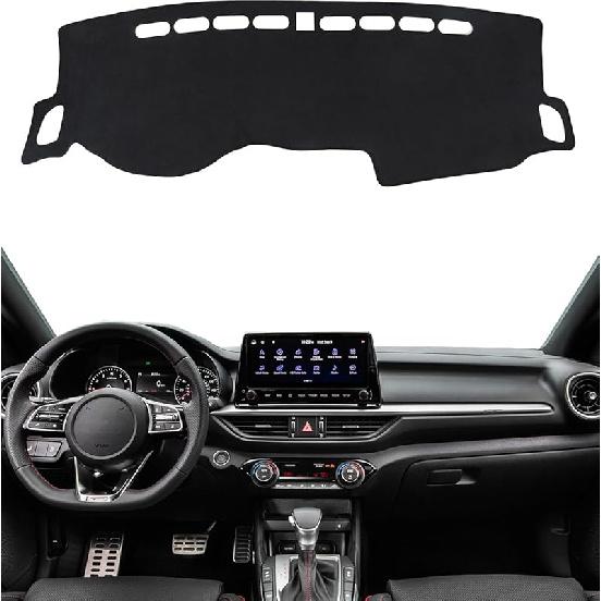 BIBLOZ Dash Cover For Toyota Sienna 2004-2010 Accessories Black Flannel Dashboard Cover Mat Car Dashboard UV Sun Protection