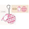 Marimo Craft Moomin Slide Keychain 80th Anniversary Pink W28 x H55mm W50 x H56mm [Moomin] [Logo] MOM-760
