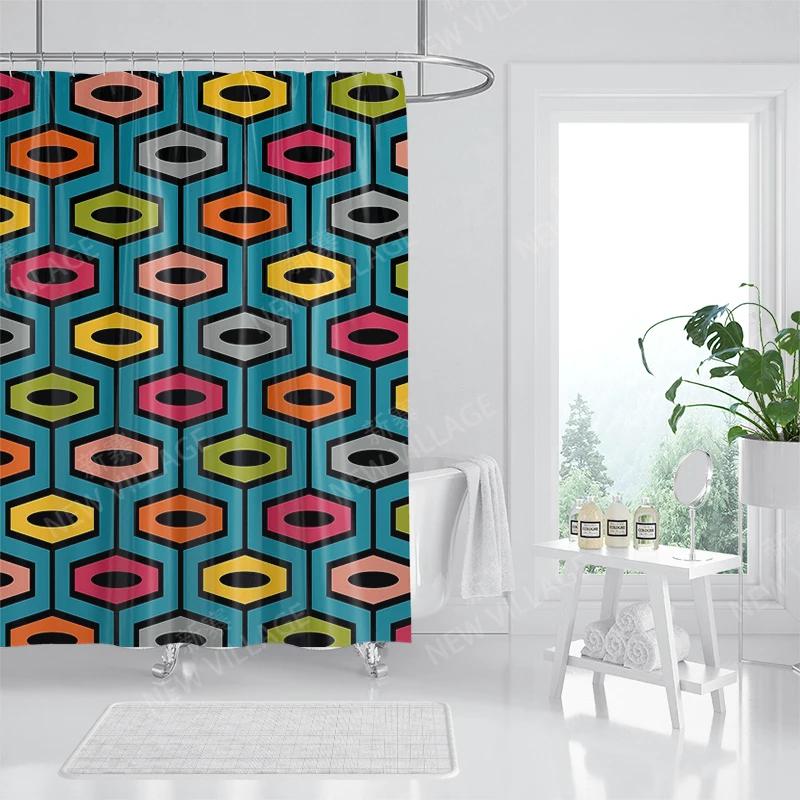 Wodoodporne zasłony prysznicowe z tkaniny Akcesoria do zasłon łazienkowych Zasłona kąpielowa pod prysznic 180x200 240*200 dekoracja boho abstrakcyjna