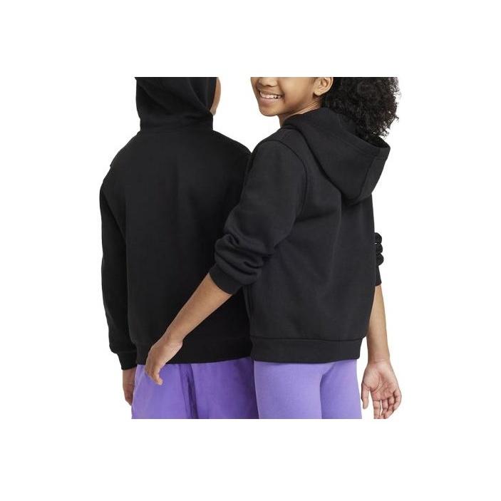 Nike Kids Sportswear Club Fleece Logo Embroidered Hoodie Kids Hoodies Black FD3004-010