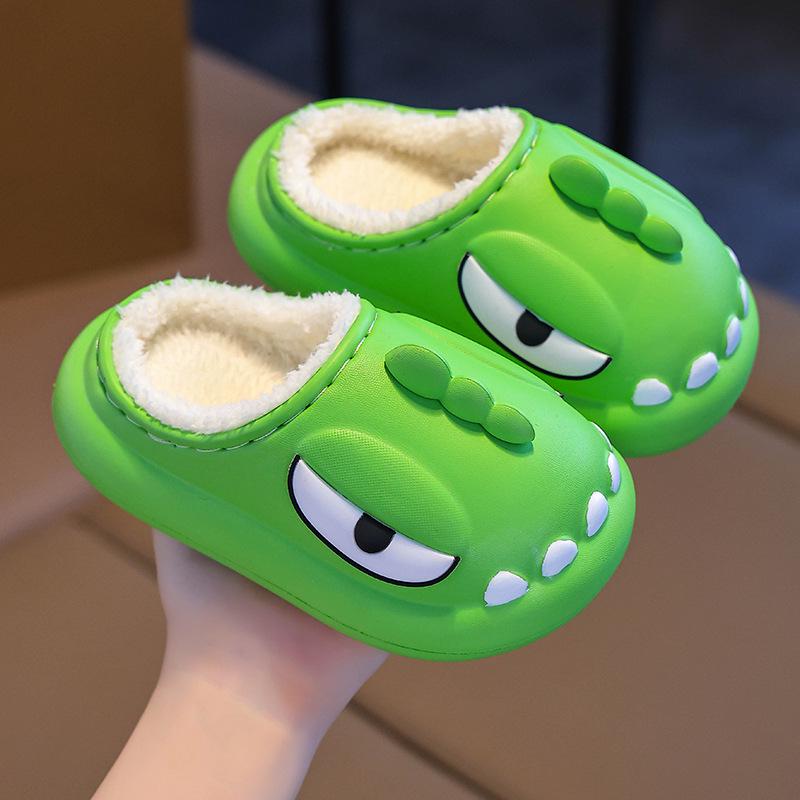 Children’s Winter Cotton Slippers: Fleece-Lined, Waterproof, EVA Squishy Feel, Warm, Closed Heel - Parent and Child Sizes Available