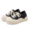 Doll Head Platform Casual Shoes Spring New Ugly Cute Big Head Shoes Leather Versatile Bread Shoes