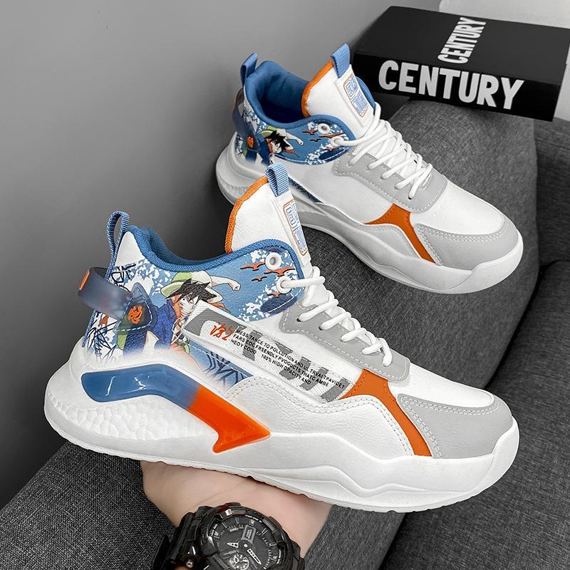 Men's Shoes New Autumn Running Sports Students Sports Leisure Running Junior High School Students Height Increase Students Basketball Tide Shoes