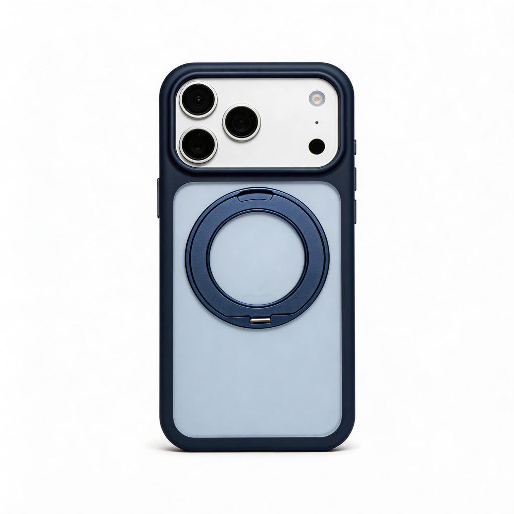  Magnetic Rotating Pivot Bracket Case For iPhone 17 16Pro 17Pro 17Pro max For Magsafe Matte Translucent Hard Stand Cover