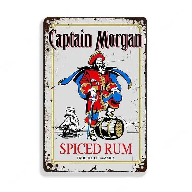 Vintage Rum Brand Metal Tin Sign Pin Up Girl Poster Metalowe znaki Man Cave Home Garage Metalowa tabliczka ścienna Dekoracja z blaszanego znaku
