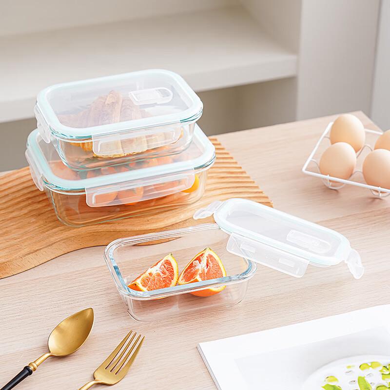 Zhipoya Rechteckiges Glas-Lebensmittelaufbewahrungsbehälter-Set