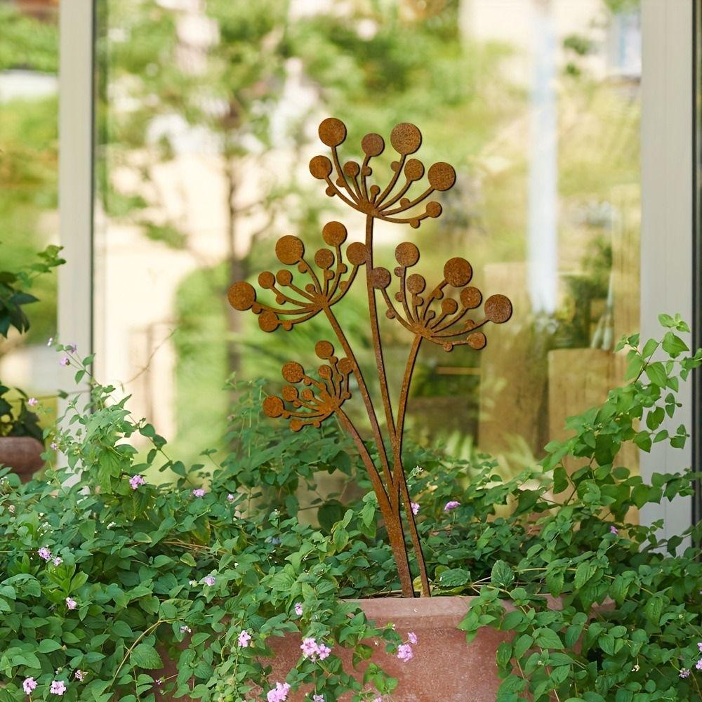 Antique Design Ground Stake Metal Floor Plugs Micro Landscapes Decoration Garden Pile Garden