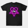 Herren Schwarzes Print-T-Shirt Bam Margera Adio Him Heartagram No-Cut Transferpapier Druck Baumwoll-T-Shirt