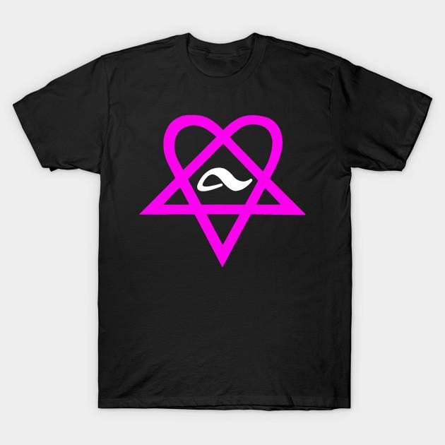 Men Black Print T-shirt Bam Margera Adio Him Heartagram No-Cut Transfer Paper Print Cotton Tshirt M чёрный