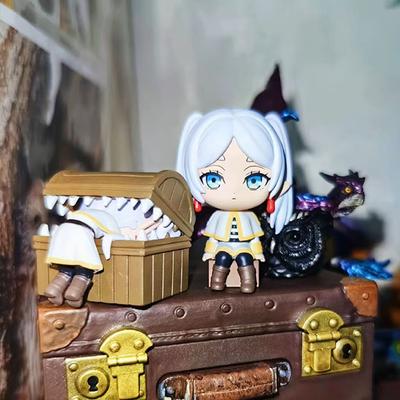 Frieren Kres Podróży Frieren Skarbowa Skrzynia Potwór Anime Figurka Zabawka Fern Podpórka do Makaronu Figurka Akcji