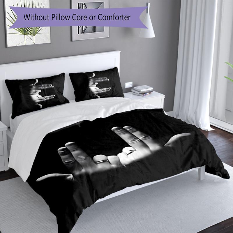3pcs Jul  rapper pattern bedding set duvet cover set includes duvet cover &pillowcases, perfect all season bedroom decoration & gift