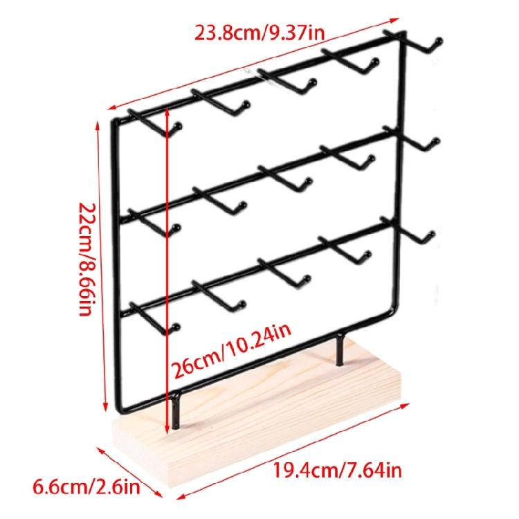Earring Display Stand for Selling Stylish Necklace Bracelet Pendant Organizer Handmade 3 Tiers Jewelry Storage Rack