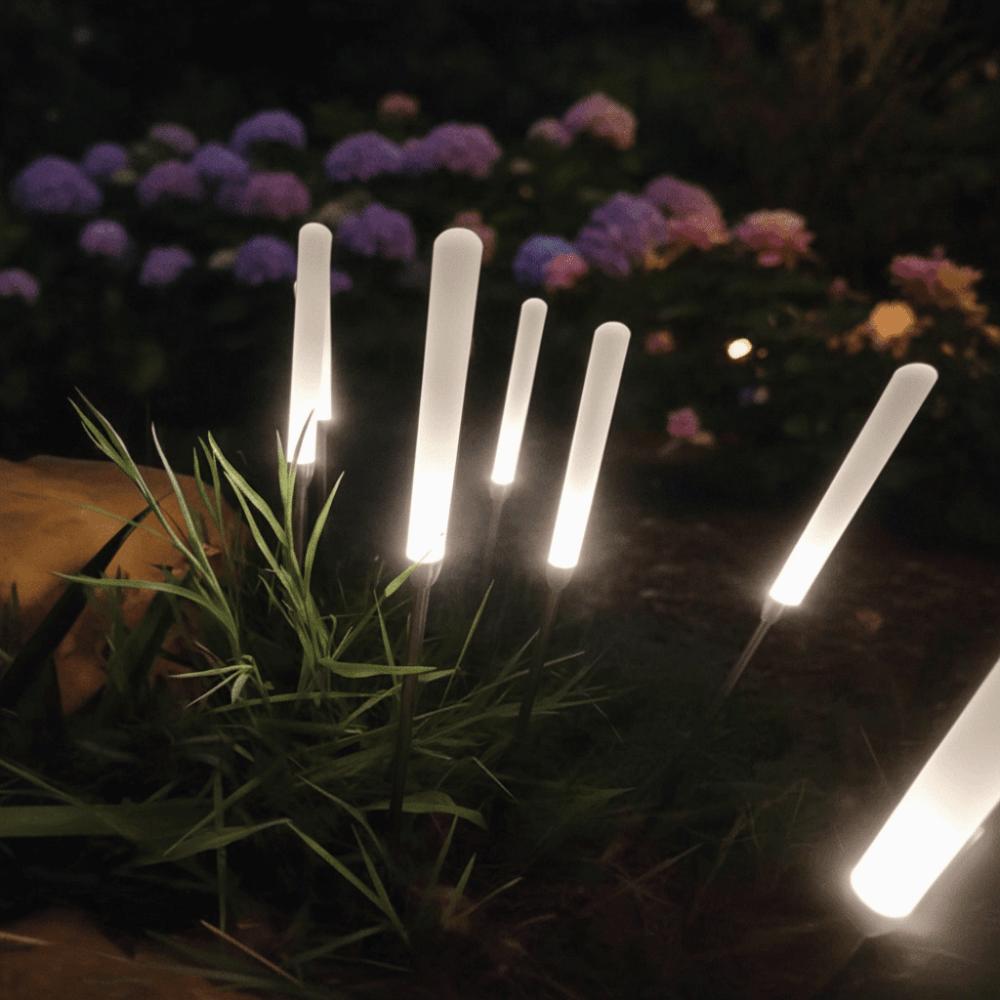 Schilf-Lampe Wasserdichte Landschaftsbeleuchtung Acryl-LED-Gartenleuchten Mattierter Acryl-Stab Bodenmontierte Rasenlampe Villa
