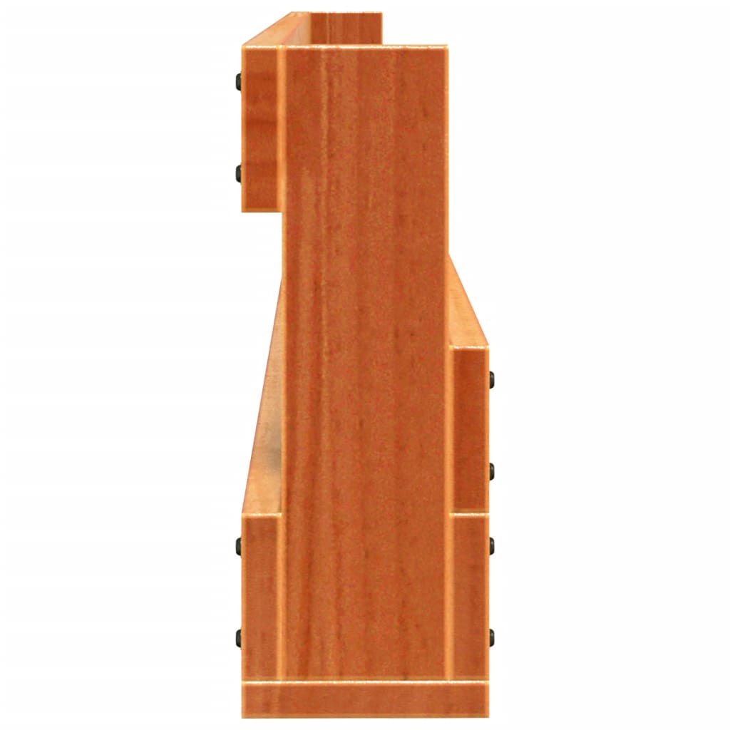 Vidaxl Wall Shoe Shelves, 2 Pcs., Waxed Brown, 110X8.5X23.5 Cm