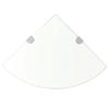 Étagères d'angle - MAISON EXCLUSIVE - 25x25 cm - Verre trempé 8 mm - Transparent - Lot 2 pièces avec supports