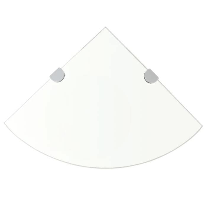 Maison Exclusive - Étagères d'angle 2 pcs et supports Verre Transparent 35x35 cm