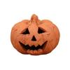 Handcrafted Pumpkin Statue Hand-Carved Resin Pumpkin Figurine Halloween Tabletop Ornament for Home Party Decor