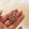 1 Pair Knot Earrings for Women, Hypoallergenic Small Stud Earrings, Woven Ball Knotted Statement Jewelry