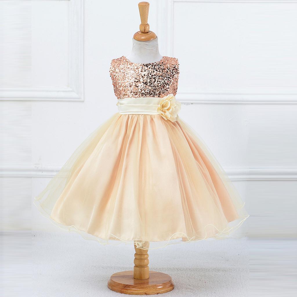 Floral  Princess Bridesmaid Pageant Gown Birthday Party Wedding Dress