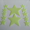 12 Stück leuchtende, im Dunkeln leuchtende Sterne Wandaufkleber für Zuhause, Schlafzimmer, Schlafsaal, Dekoration