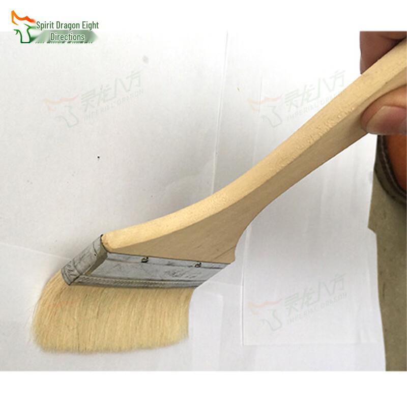 Linglong Bafang Multi-Purpose Flat Wool Brushes with Wooden Handle