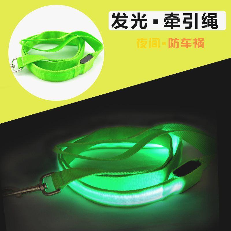 

Awesome Pet Supplies Factory Direct Sales Dog Leash Led Luminous Hand Holding Rope Luminous Nylon Pet Leash Dog Leash 1.2 meters long White