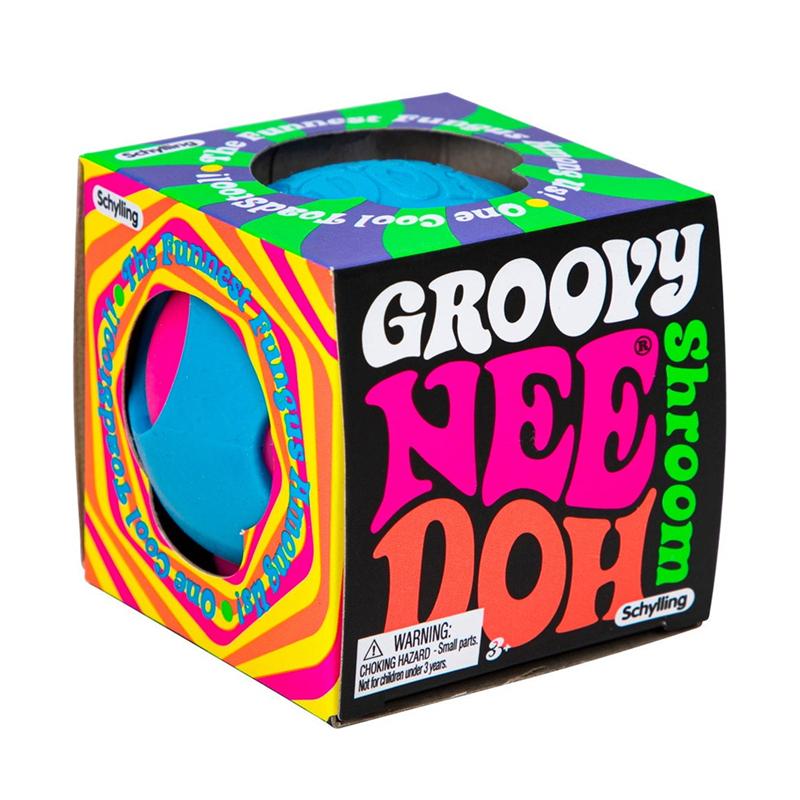 Needoh Groovy Shroom Squishy Fidget Toy Retro Mushroom Soft Stress Ball Non-toxic Squeeze Anti Anxiety Stress Relief Fidget Toy