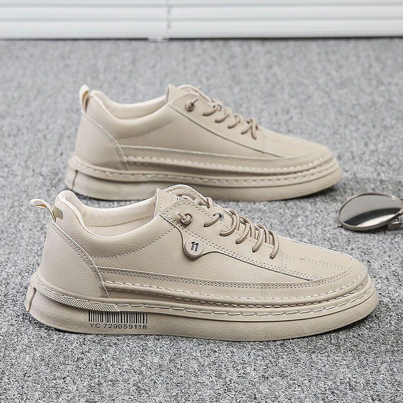 Chunky Casual Board Shoe Breathable Work Sneakers Man Spring Autumn Lace Up Black Leisure Vulcanize Shoes for Men Deals Size 40