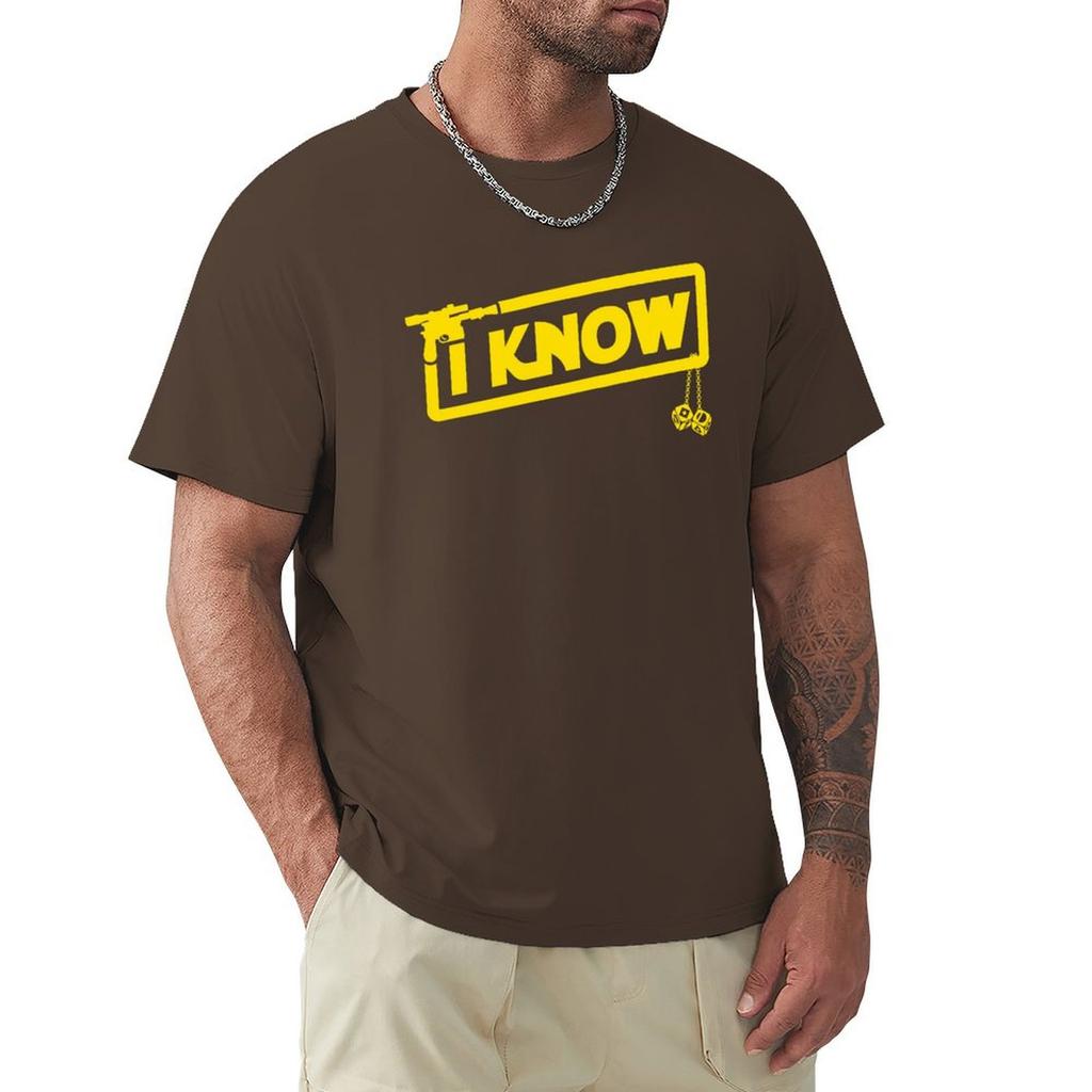 I Know T-Shirt Vintage T Shirts Graphic Tee Shirt Sweat Blanks Heavyweight T Shirts For Men