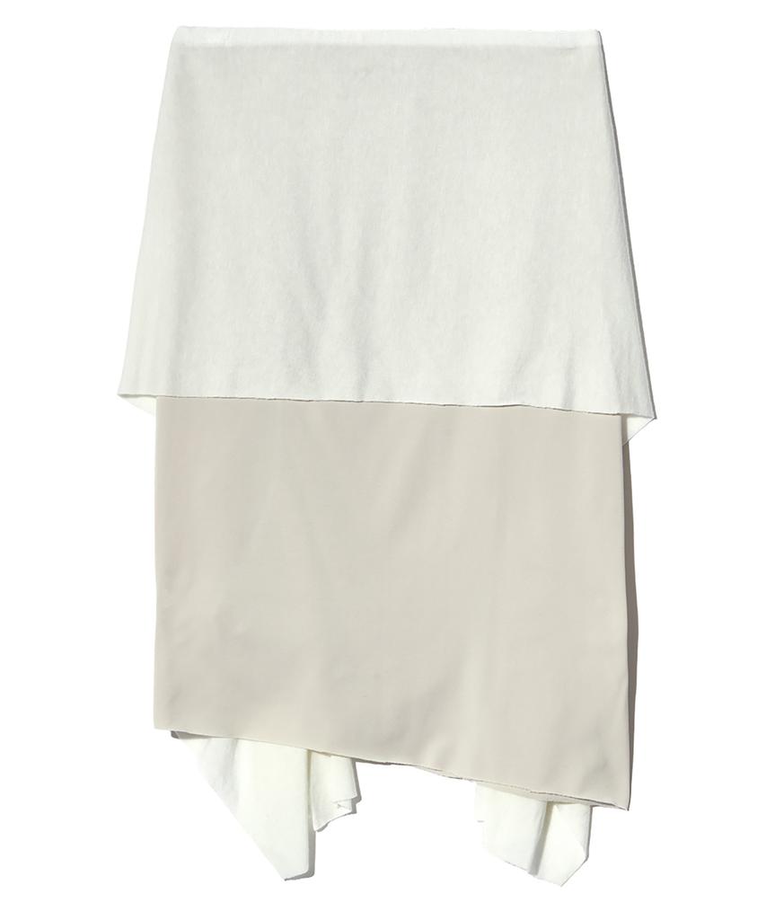 Peace Maker Ts Tiered Shirring Skirt (Beige)