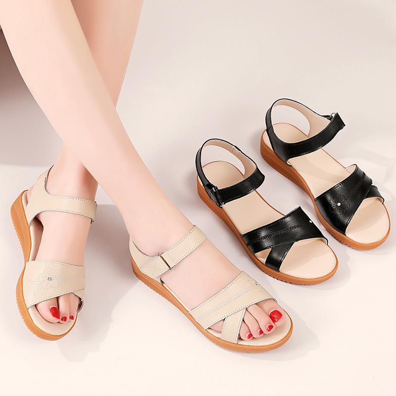 Fashion New large size ladies all embroidered casual women's sandals fashion light wear comfortable casual shoes for women