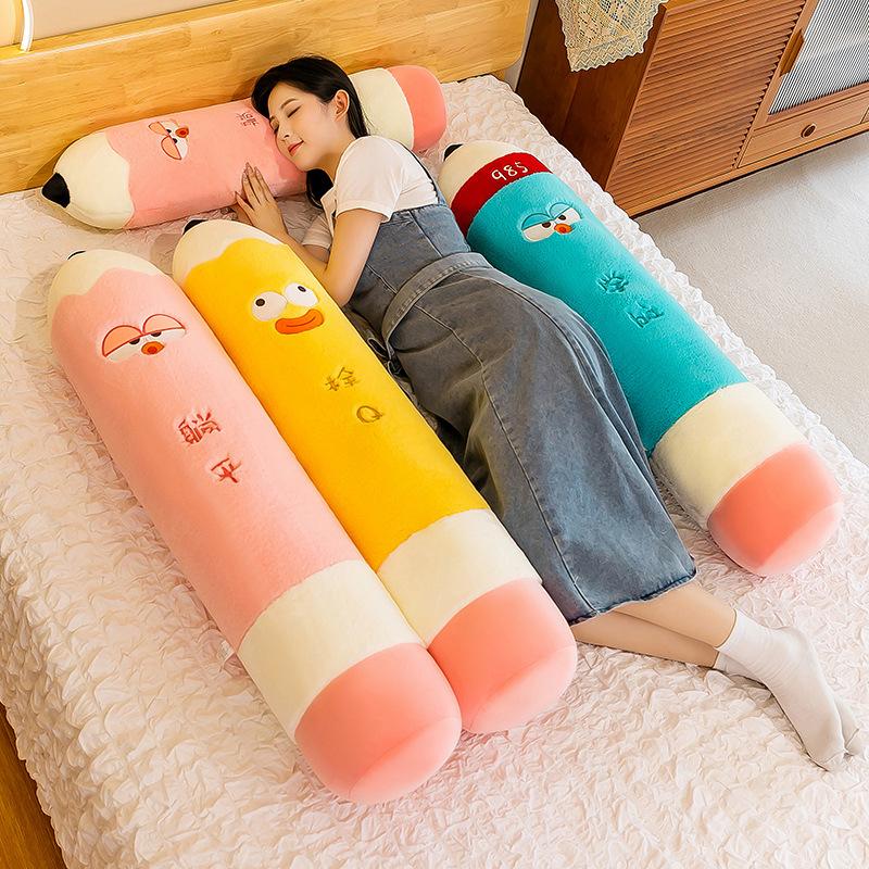 Pencil Pillow Long Strip Plush Toy Sleeping On The Bed Doll Soft Cylindrical Leg Clamp Pillow Dormitory Boy Style Pillow