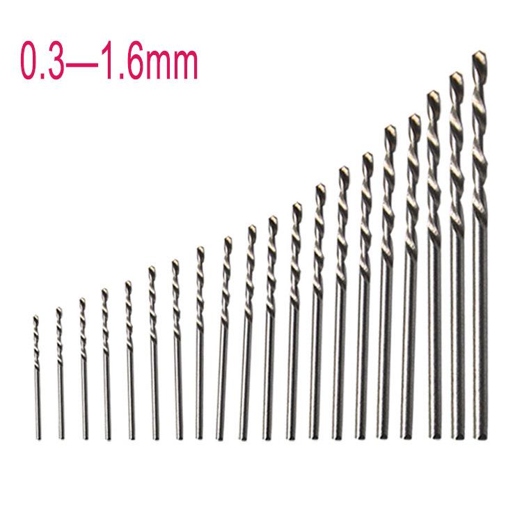 Micro Mini Twist Drill Bit Set: 0.3-1.6mm Hand Twist for Walnut Play