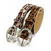 Unique Pattern Belt Stylish Leopards Leather Waist Belt Jeans Decorative Belt for Dresses and Casual Outfits