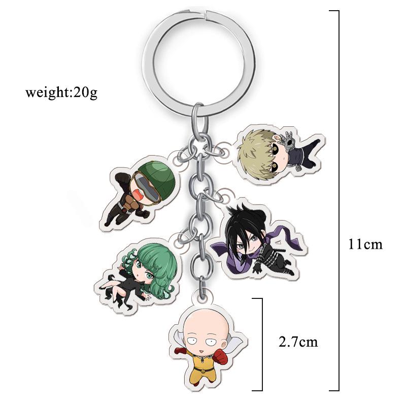 Двусторонняя акриловая брелок-подвеска One-Punch Man Saitama 2.7cm