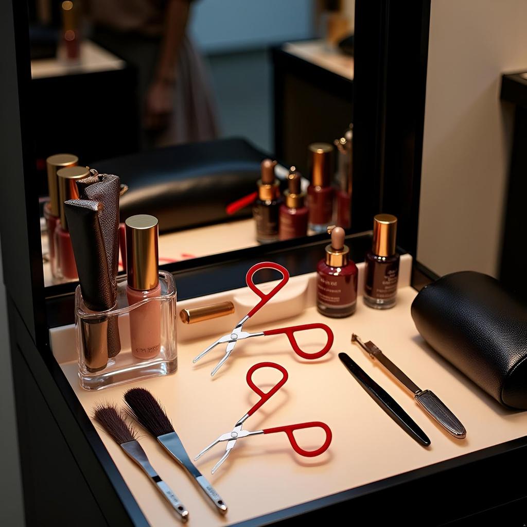 2Pcs Red Yebrow Tweezer Stainless Steel Scissors Shaped Tweezers Slant Tip Tweezers Clip Hair Tweezer Beauty Tool for Women Girl Shave and Hair