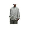 Y-3 FW23 Solid Color High Neck Long Sleeve T-Shirt Unisex Tops Gray IP7706