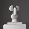 Modern Abstract Knot Sculpture White Matte Polyresin Living Room Decorative Accent (26 Cm)