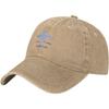 Christian Cross Nail Design Baseball Cap Washed Denim Adjustable Low Profile Sun Hat for Unisex