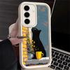 Black Cat Aesthetic Pattern Soft Phone Case for Samsung Galaxy S26 Ultra S25 Edge S24 S23 S22 Plus S21 S20 FE 5G Shell Silicone