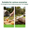 Stainless Steel 7 In 1 Camping Cutlery Set - Foldable Multifunctional Outdoor Tableware With Fork Spoon Knife For Picnic Hiking