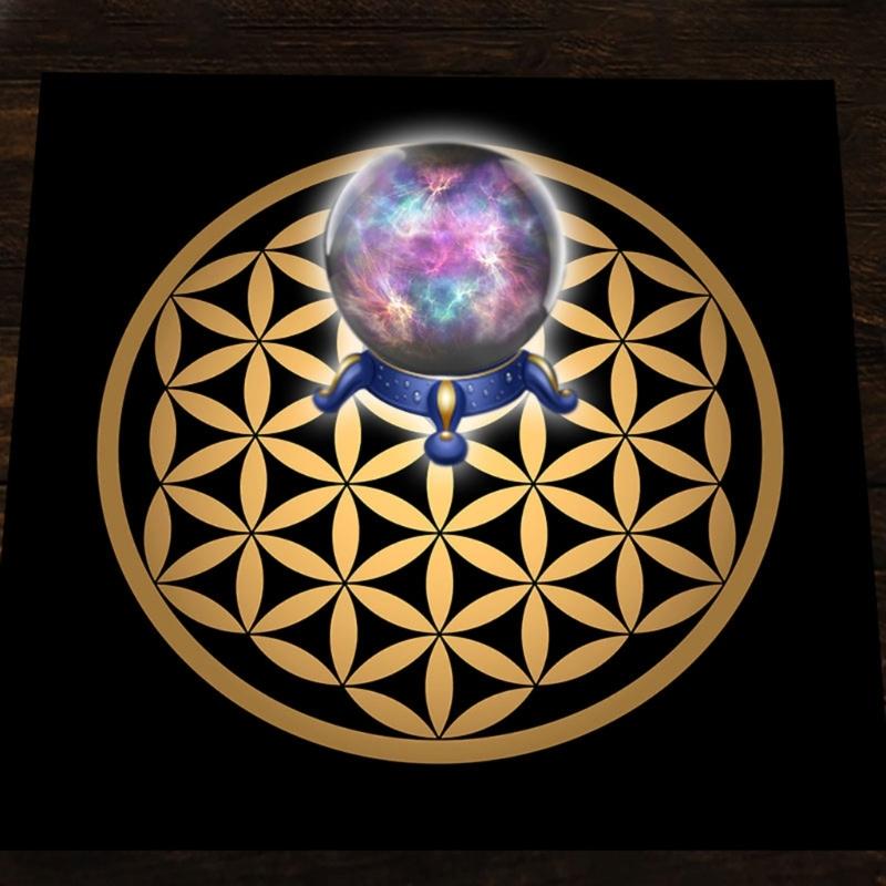 Tarot Card Tablecloth Altar Tarot Cloth Divination Card Table Cloth Square Flannel Table Cover Decorations 50/60/75cm