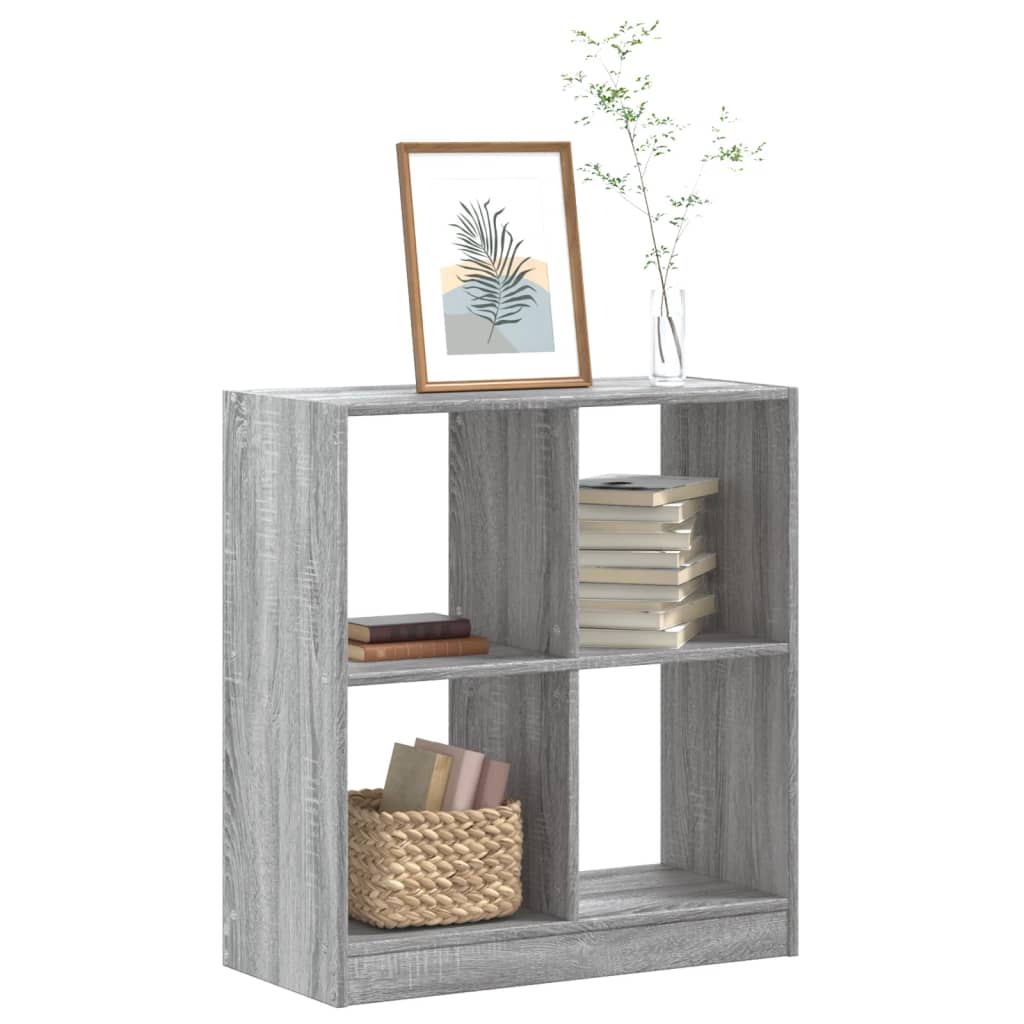 Bookshelf Gray Sonoma 68.5 X 32 X 75 Cm Engineered Wood