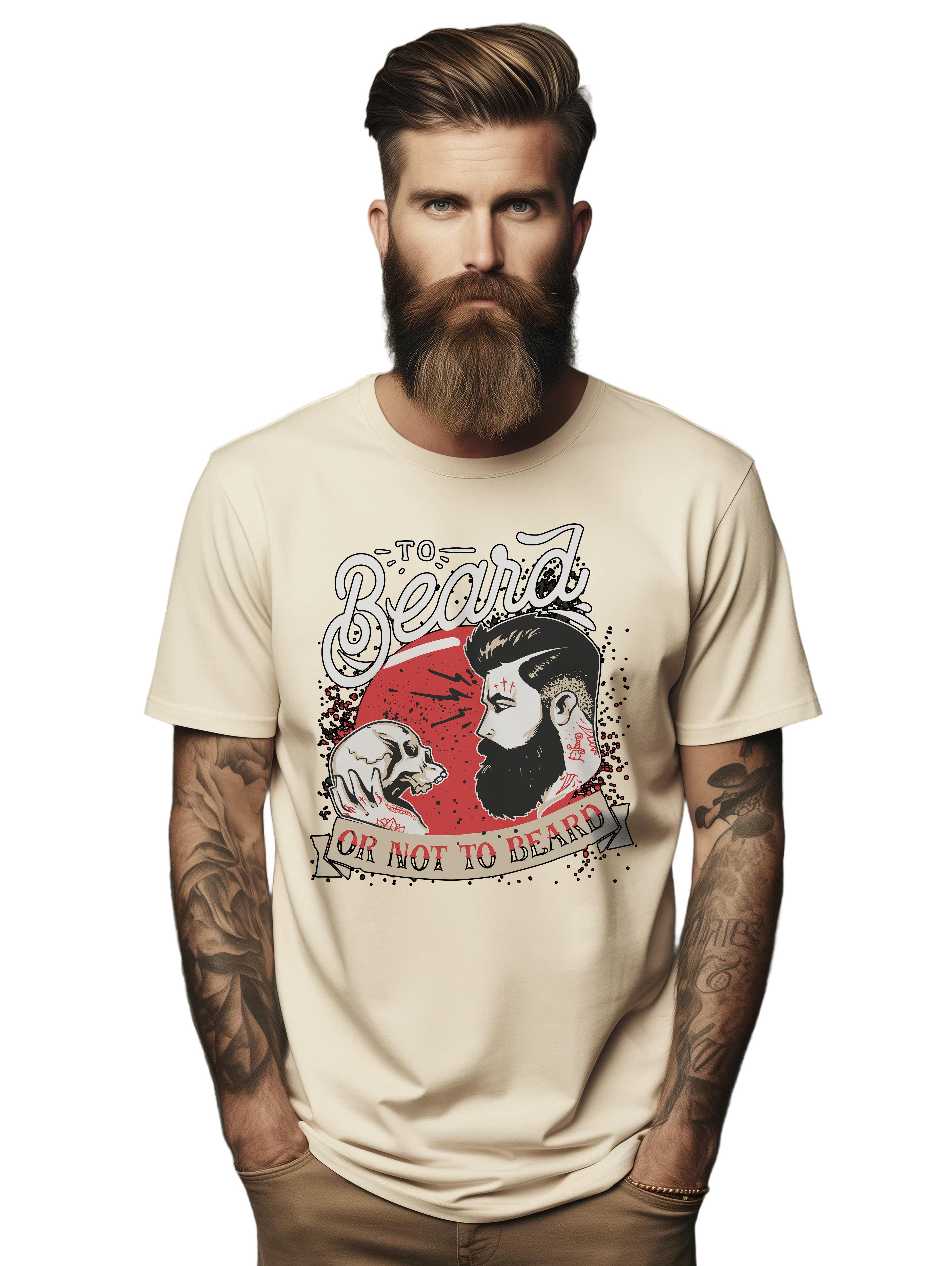 

PrintBar To Beard or Not to Beard That is the Question! Funny t-shirt for beard L