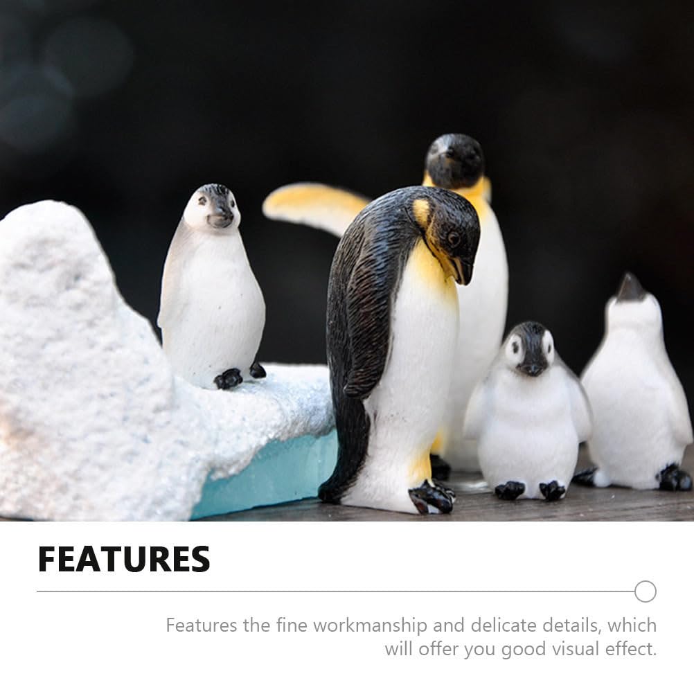 Lurrose Set von 10 Miniatur-Pinguin-Figuren, Langlebiges Harz, Perfekt für Mikro-Landschaften, Heimdekoration und mehr