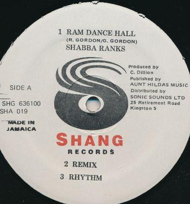 12inch Record SHABBA RANKS - Ram Dance Hall / Bad Appetite SHA019 Shang Muzik 1993 Jamaica Reggae, Ska & Dub Used