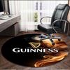 Guinness Draught Print Round Rug, Washable Floor Carpet, For Entryway Dorm Laundry Room Office Study, Home Decor Birthday Christmas Gift