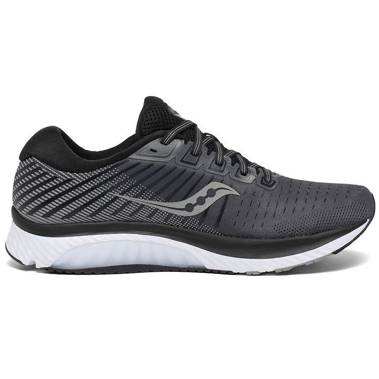 SAUCONY Guide 13 Stability Lace-Up Mesh Slip-Resistant Supportive Lightweight Low-Top Running Shoes Men Running Shoes Black White S20548-40