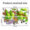Waterproof Self-adhesive Big Tree Animal Elephant Rhino Tiger Maca Wall Sticker Bedroom Living Room Wall Decor Sticker Door Sticker